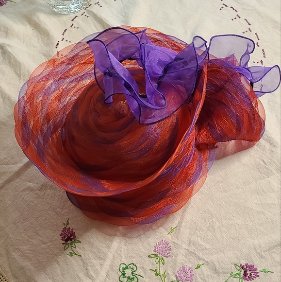 Derby Hat red and purple - Picture 2 of 11